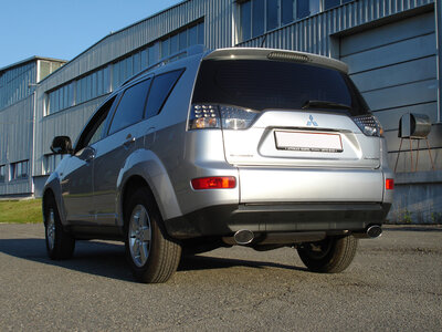 Fox Sportuitlaat Mitsubishi Outlander CWO - Modeljaar vanaf 2006, dwarsgeplaatste achterdemper, uitlaat rechts/links - 115x85 type 33 rechts/links