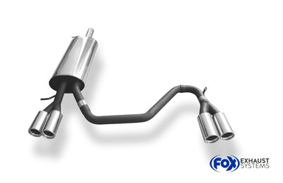 Fox Sportuitlaat VW Passat 3B/3BG Achterdemper Rechts/Links Uitlaat - 2x76 Type 13 Rechts/Links