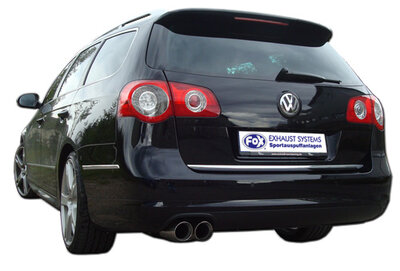 Fox Sportuitlaat VW Passat 3C/ 3C CC Achterdemper &Oslash;63,5mm - 2x90 Type 17
