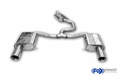 Fox Sportuitlaat VW Passat 3C 4-Motion achterdemper rechts/links en middendemper - 1x100 type 25 rechts/links