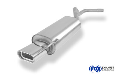Fox Sportuitlaat VW Polo 6N enkelvoudige uitlaatdemper &Oslash;45mm - 135x80 Type 53