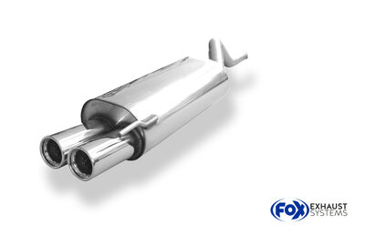 Fox Sportuitlaat VW Polo 6N achterdemper &Oslash;50mm - 2x76 Type 13