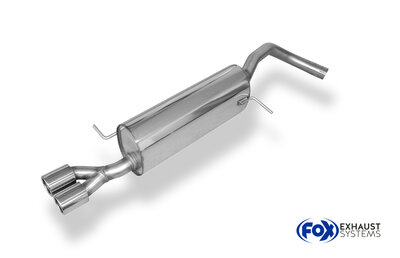 Fox Sportuitlaat VW Polo 6R GTI achterdemper - 2x76 Type 12