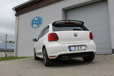 Fox Sportuitlaat VW Polo 6R - WRC-achterdemper 63,5 mm - 2x88x79 Type 70