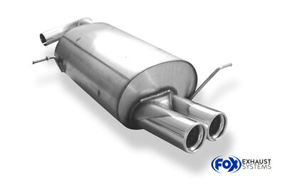 Fox Sportuitlaat Achterdemper voor Chrysler PT Cruiser Sedan &amp; Convertible - 2x76 Type 13