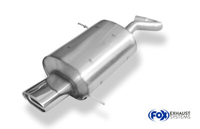 Fox Sportuitlaat Achterdemper voor Chrysler PT Cruiser Sedan &amp; Convertible - 135x85 Type 53