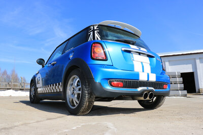 Fox Sportuitlaat Mini Cooper S R56 achterdemper, centrale uitlaat - 2x100 Type 16