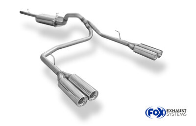 Fox Sportuitlaat Dodge RAM 1500 half uitlaatsysteem vanaf de katalysator - 2x100 Type 13 rechts/links