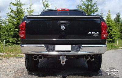 Fox Sportuitlaat Dodge RAM 1500 half uitlaatsysteem vanaf de katalysator - 2x100 Type 25 rechts/links