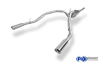 Fox Sportuitlaat Dodge RAM 1500 Facelift Half Uitlaatsysteem Rechts/Links vanaf de katalysator - 1x100 Type 17 Rechts/Links