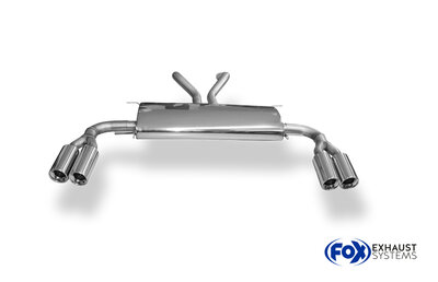 Fox Sportuitlaat Range Rover III - LM Achterdemper, rechter/linker uitgang - 2x90 Type 13 rechts/links