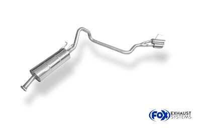 Fox Sportuitlaat Ford Ranger 2011-08/2016 - 4x4 - Dubbele cabine, uitlaatdemper aan de linkerkant van het voertuig achter het achterwiel - 2x115x85 Type 38