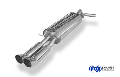 Fox Sportuitlaat Skoda Rapid Limousine Achterdemper - 2x76 Type 18