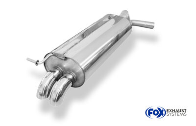 Fox Sportuitlaat Skoda Rapid Spaceback achterdemper - 2x55 Type 26