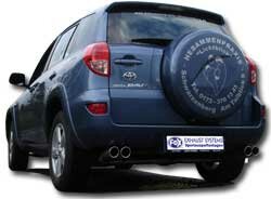 Fox Sportuitlaat Toyota RAV4 III uitlaatsysteem rechts/links, compatibel met originele middendemper - 2x80 type 17 rechts/links
