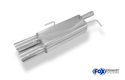 Fox Sportuitlaat Peugeot RCZ enkelzijdige achterdemper - 2x100 Type 16
