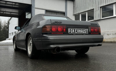Fox Sportuitlaat Mazda RX7 - FC Achterdemper Links JDM Stijl - 1x114 Type 10 Rechts/Links Gekleurd (gekleurde rand)