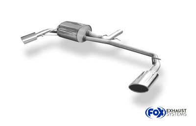Fox Sportuitlaat Volvo S60 achterdemper, rechter/linker uitlaat - 115x85 type 38 rechts/links