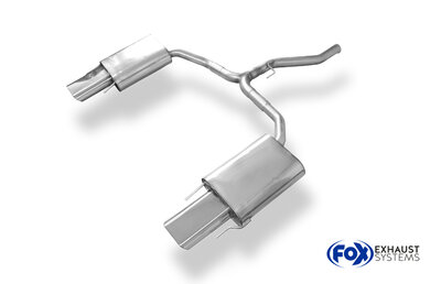 Fox Sportuitlaat Saab 9-3 - YS3 Sedan/Cabriolet - UITVERKOOP Achterdemper rechts/links - 150x70 Type 53 rechts/links