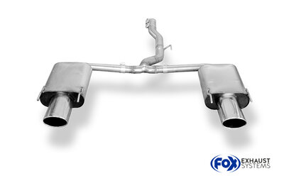 Fox Sportuitlaat Saab 9-5 - YS3G - Vierwielaandrijving, achterdemper rechts/links - 140x90 type 44 rechts/links