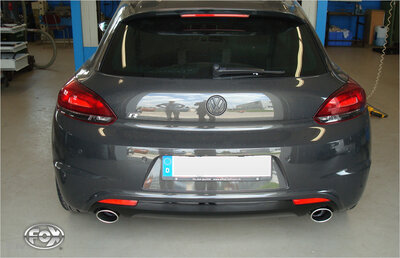 Fox Sportuitlaat VW Scirocco R - 13 Achterdemper rechts/links uitlaat - 115x85 Type 32 rechts/links