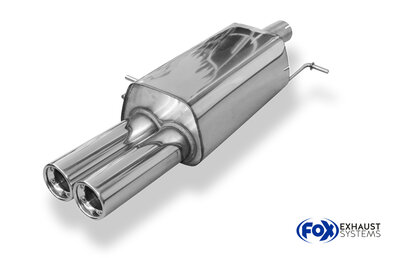 Fox Sportuitlaat Achterdemper Ford Galaxy WGR/ VW Sharan 7M - 2x80 Type 13