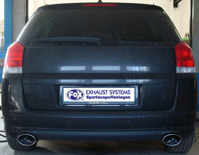 Fox Sportuitlaat Opel Signum Sport achterdemper, rechter/linker uitlaat - 140x90 Type 32 rechts/links