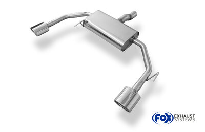 Fox Sportuitlaat Opel Signum Sport achterdemper, rechter/linker uitlaat - 140x90 type 44 rechts/links