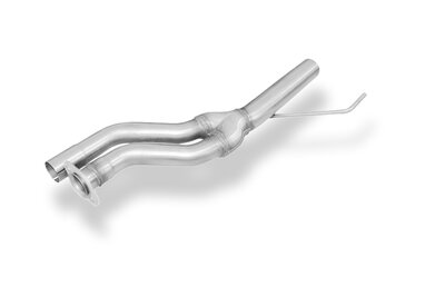 Fox Sportuitlaat Vervangingspijp voor de voordemper van de Mercedes SL Type R129 (modelnummer MB132002-xxx)