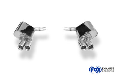 Fox Sportuitlaat Mercedes SL Type 230 Facelift Achterdemper rechts/links korte versie - 2x80 Type 13 rechts/links