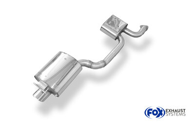 Fox Sportuitlaat Mercedes SLK Type 170 half uitlaatsysteem vanaf katalysator - 115x85 Type 32