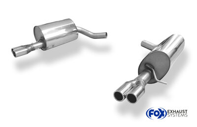 Fox Sportuitlaat Jaguar S-Type R achterdemper rechts/links &Oslash;63,5 mm - 2x60 Type 12 rechts/links
