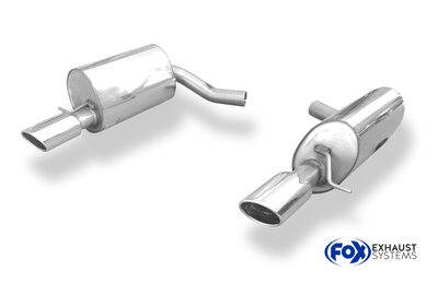 Fox Sportuitlaat Jaguar S-Type R achterdemper rechts/links &Oslash;63,5 mm - 115x85 Type 32 rechts/links