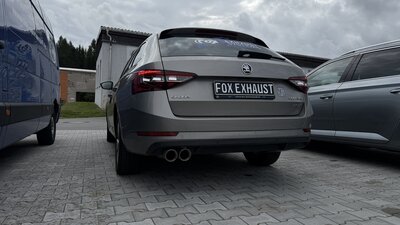 Fox Sportuitlaat Skoda Superb 3V 4x4 (3T) einddemper - 2x90 type 25