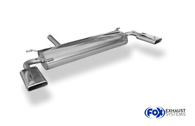 Fox Sportuitlaat Subaru SVX achterdemper, dwarsuitgang rechts/links - 130x50 type 52 rechts/links