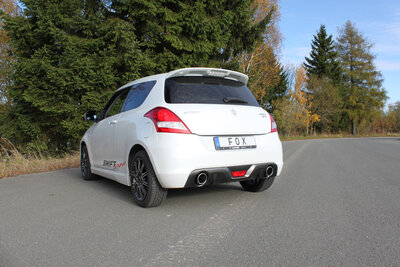 Fox Sportuitlaat Suzuki Swift Sport IV Achterdemper Rechts/Links Uitgang - 1x100 Type 16 Rechts/Links