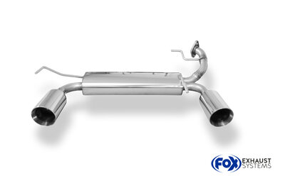 Fox Sportuitlaat Suzuki Swift IV achterdemper, rechter/linker uitlaat - 1x100 Type 25 rechts/links