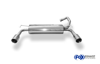 Fox Sportuitlaat Suzuki SX4 - 4x4 Achterdemper rechts/links uitlaat - 1x90 Type 25 rechts/links