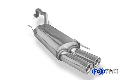 Fox Sportuitlaat VW Bus T4 Syncro achterdemper inclusief verbindingspijp met beugel - 2x80 Type 13