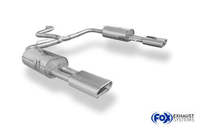 Fox Sportuitlaat VW Bus T5/T6 Achterdemper Rechts/Links Uitlaat - 160x80 Type 53 Rechts/Links