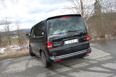 Fox Sportuitlaat Achterdemper voor VW Bus T5/T6 - 2x88x74 Type 33