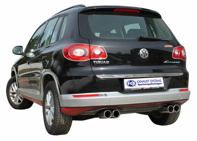 Fox Sportuitlaat VW Tiguan 5N - 4motion Achterdemperuitlaat rechts/links - 2x90 Type 12 rechts/links