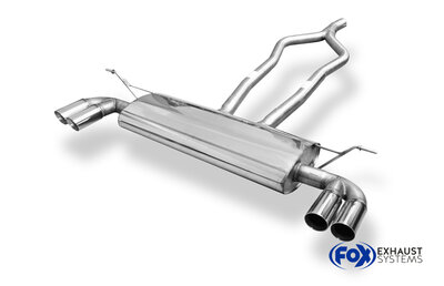 Fox Sportuitlaat VW Touareg Type 7L Achterdemper Rechts/Links Uitlaat - 2x80 Type 25 Rechts/Links