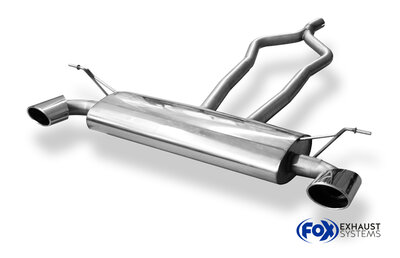 Fox Sportuitlaat VW Touareg Type 7L Achterdemper Rechts/Links Uitlaat - 140x90 Type 32 Rechts/Links