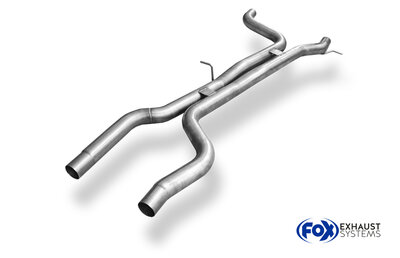 Fox Sportuitlaat VW Touareg Type 7L verbindingspijp dubbele doorstroming CAT/ESD