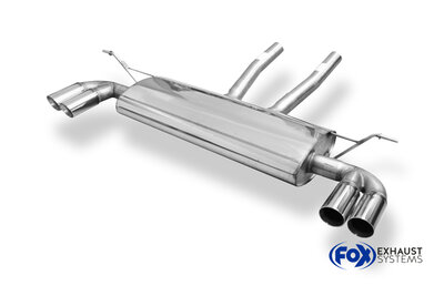 Fox Sportuitlaat VW Touareg Type 7L Achterdemper Rechts/Links Uitlaat - 2x80 Type 25 Rechts/Links - Pijpdiameter: 70 mm