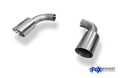Fox Sportuitlaat VW Touareg Type 7P uitlaatpijpenset voor clipmontage op de originele achterdemper - 1x114 Type 25 Rechts/Links