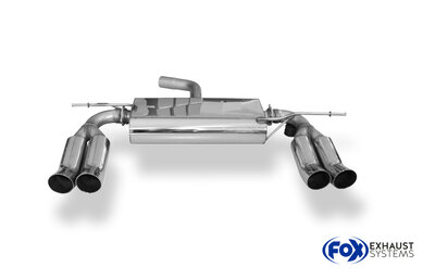Fox Sportuitlaat VW Touran achterdemper, rechter/linker uitlaat - 2x76 Type 18 rechts/links
