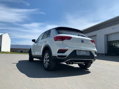 Fox Sportuitlaat VW T-Roc - Voorwielaandrijving, achterdemper rechts/links - 2x90 type 16 rechts/links