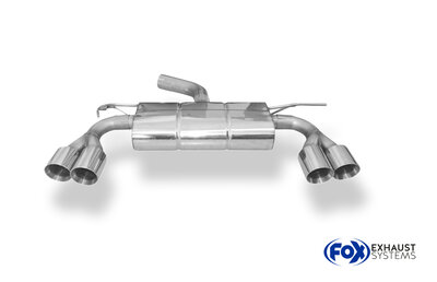 Fox Sportuitlaat VW T-Roc - Voorwielaandrijving, achterdemper rechts/links - 2x90 type 25 rechts/links